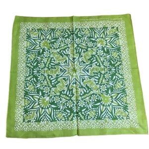 Green n floral dancing bears Grateful Dead bandana NWT